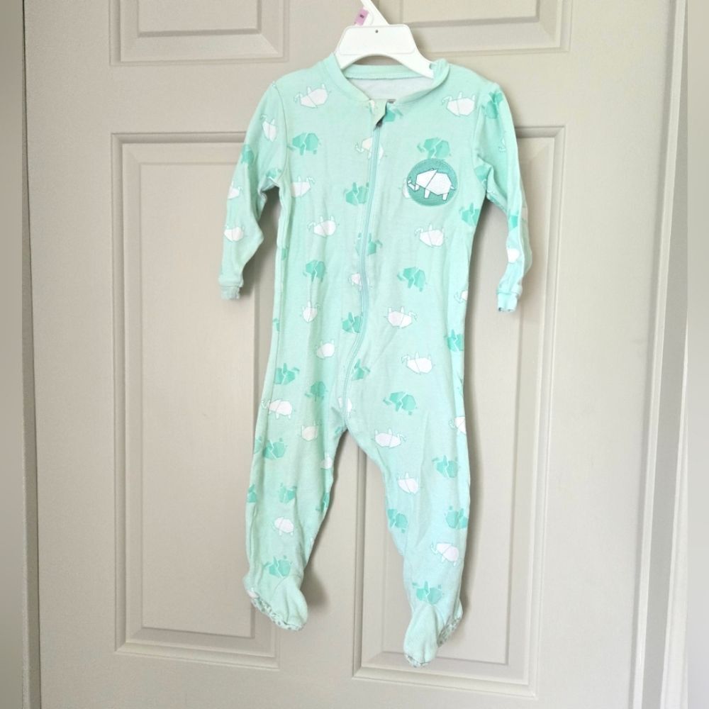 Tuffy Mint Green Elephant Sleeper 12 M